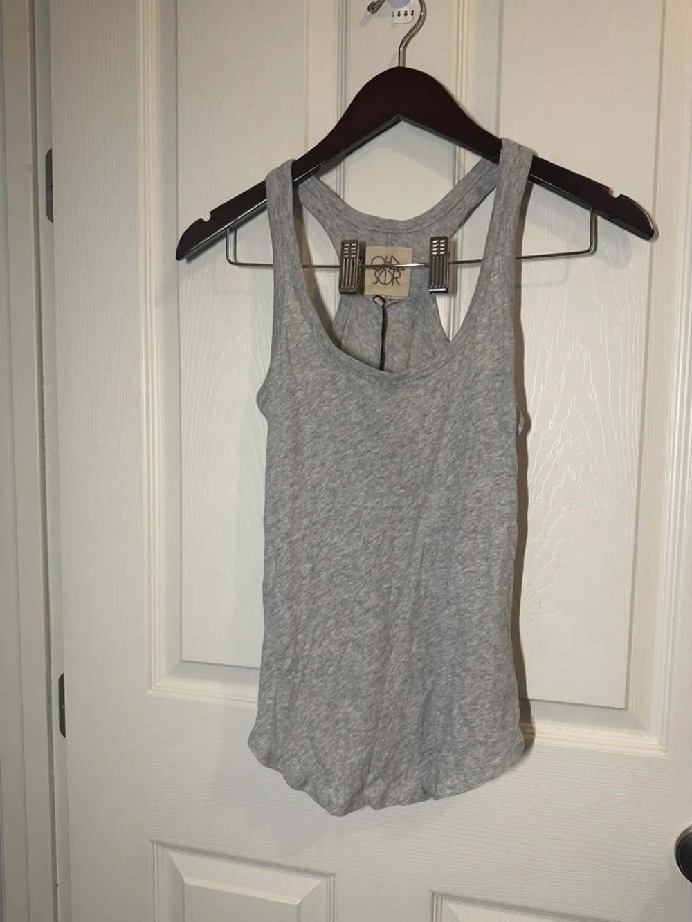 Chaser Light Gray Racerback Tank Top - Picture 1 of 5
